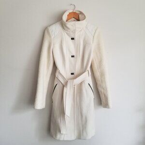 GUESS Elegant Stylish Winter Coat Ivory Milk White XS